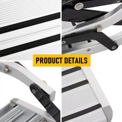 Heavy Duty Double Aluminium Caravan Step - Silver