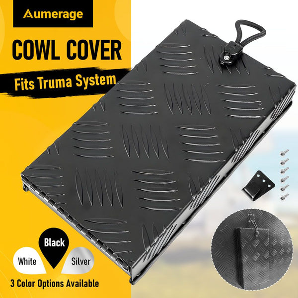 Aumerage Truma Hot Water Cowl Cover - Black Checker Plate
