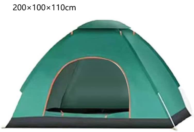 1-Person Camping Tent Automatic Pop Up Beach Tent Waterproof Wind Shelter Easy Setup, Blue, 200x100x110cm