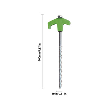 Chmadoxn Tent Stakes Heavy Duty, 8 Inch Screw in Tent Stakes, Ground Anchors Screw in, Tent Pegs Camping Stakes, Metal T