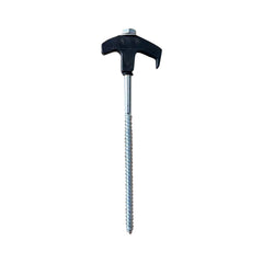 Chmadoxn Tent Stakes Heavy Duty, 8 Inch Screw in Tent Stakes, Ground Anchors Screw in, Tent Pegs Camping Stakes, Metal Threaded Tent Spikes 8 pc Black