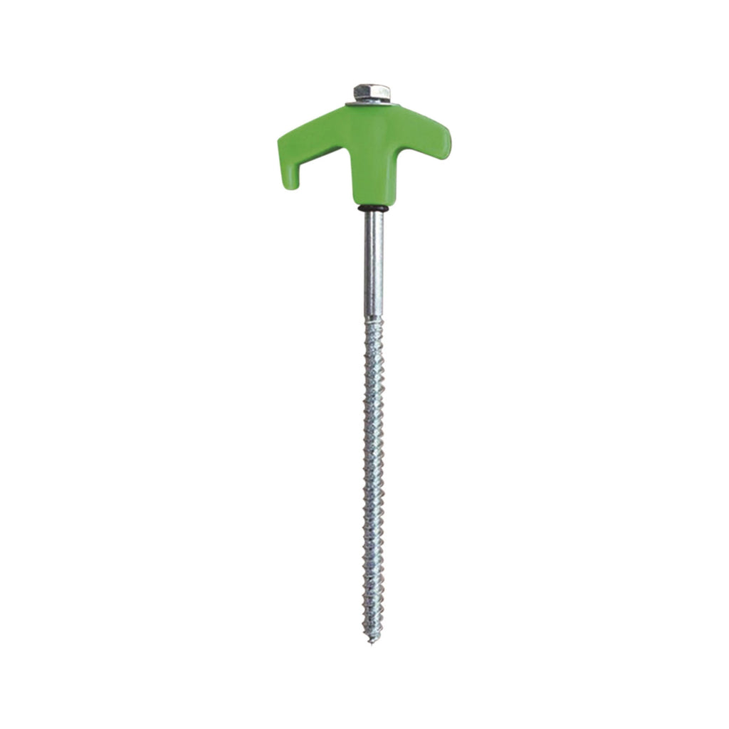 Chmadoxn Tent Stakes Heavy Duty, 8 Inch Screw in Tent Stakes, Ground Anchors Screw in, Tent Pegs Camping Stakes, Metal Threaded Tent Spikes 4 pc Green