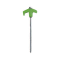 Chmadoxn Tent Stakes Heavy Duty, 8 Inch Screw in Tent Stakes, Ground Anchors Screw in, Tent Pegs Camping Stakes, Metal Threaded Tent Spikes 12 pc Green