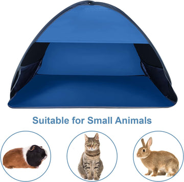 Pop-up Beach Shelter - Portable Beach Tent Anti-UV, Windproof, Picnic Tent for Small Dogs, Cats and Other Small Pets, Bl