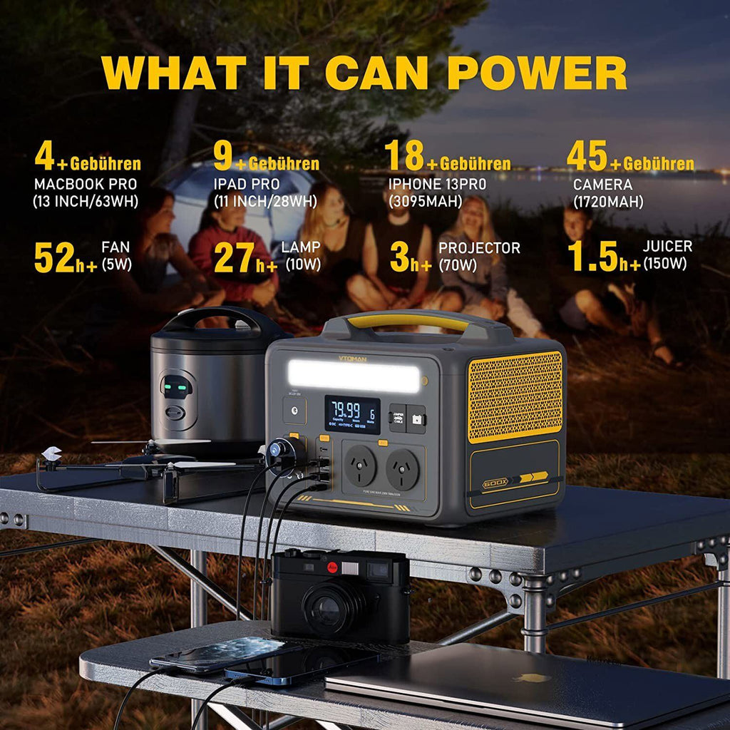 Jump 600X 600W Power Station 110W Solar Panel 10A AC/DC