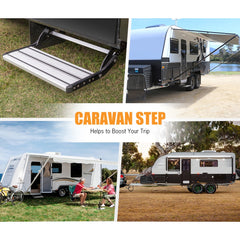 Caravan Step Aluminium 200KG Pull Out Step Folding Camper Trailer Motorhome Step