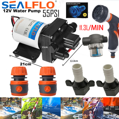 SEALFLO 12V Self-Priming Water Pump 55PSI 11.3L/M