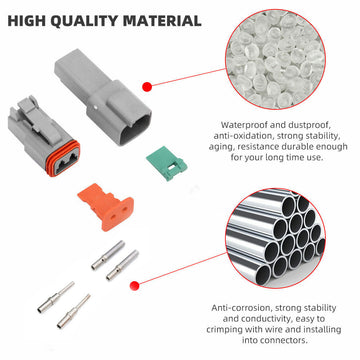 Deutsch DT Series 2-pin connector kit, 117 pieces, waterproof IP67
