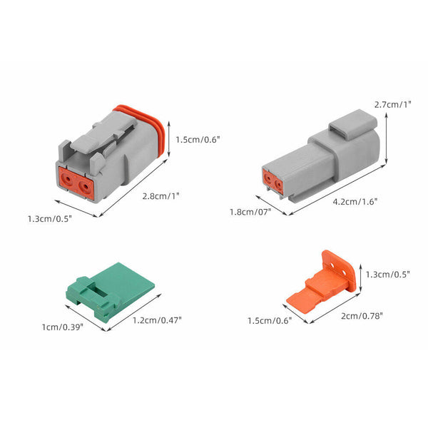 Deutsch DT Series 2-pin connector kit, 117 pieces, waterproof IP67