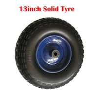 13-Inch Solid Tyre Steel Rim Replacement Wheel for Hand Trolley (Pair)