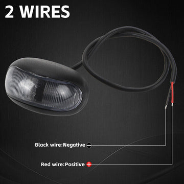 Offroad Living 10-Pack LED Clearance Side Marker Lights Amber/Red 12-24V