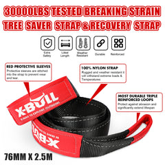 X-BULL 4WD Recovery Kit Kinetic Recovery Rope Snatch Strap / 2PCS Recovery Tracks 4X4 Gen3.0