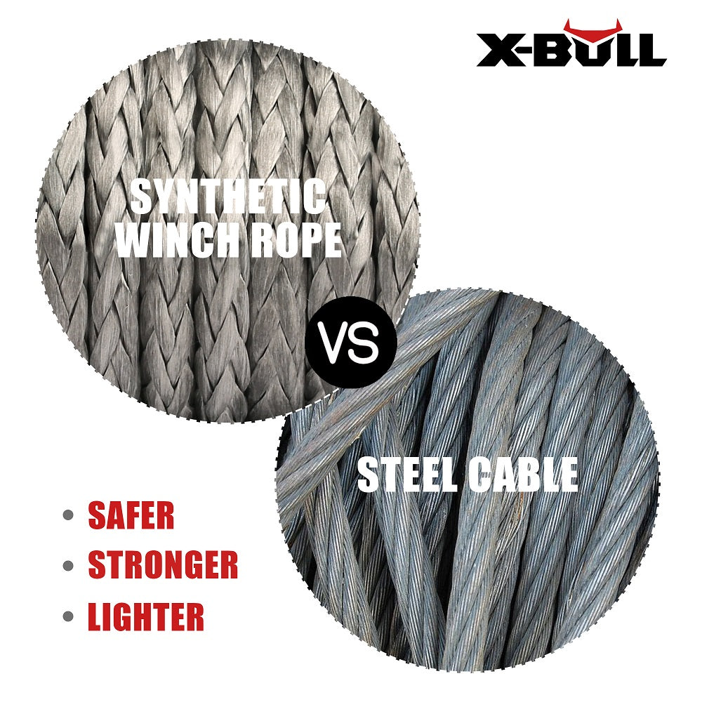 X-BULL Dyneema Synthetic Winch Rope 5.5mm x 13m
