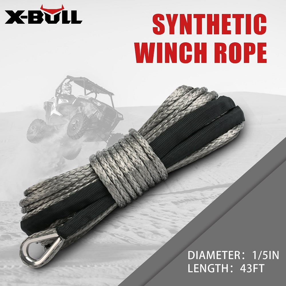X-BULL Dyneema Synthetic Winch Rope 5.5mm x 13m