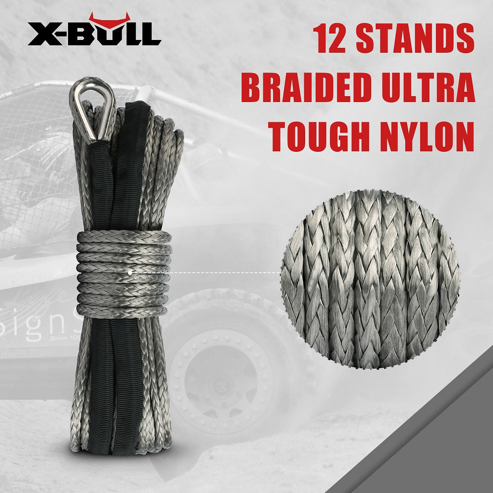 X-BULL Dyneema Synthetic Winch Rope 5.5mm x 13m