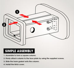 JAXSYN Receiver Extension (40mm to 180mm) for Novelty Tow Hitch Covers