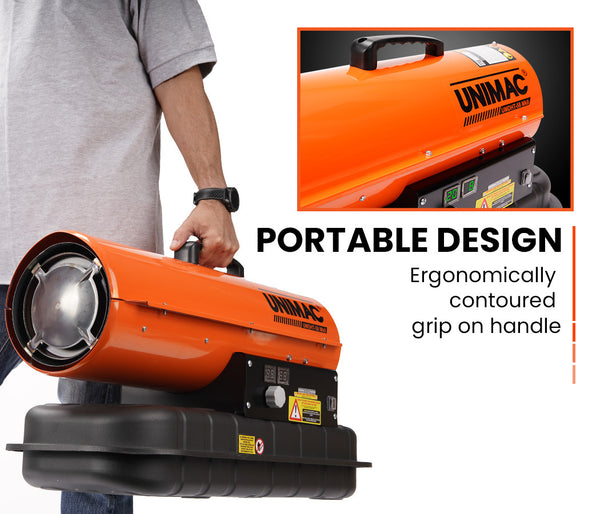 UNIMAC 20KW Portable Industrial Diesel Direct Forced Air Space Heater