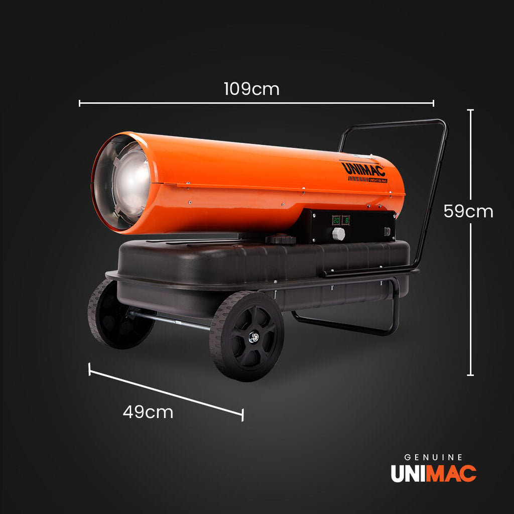 UNIMAC 50KW Portable Industrial Diesel Direct Forced Air Space Heater