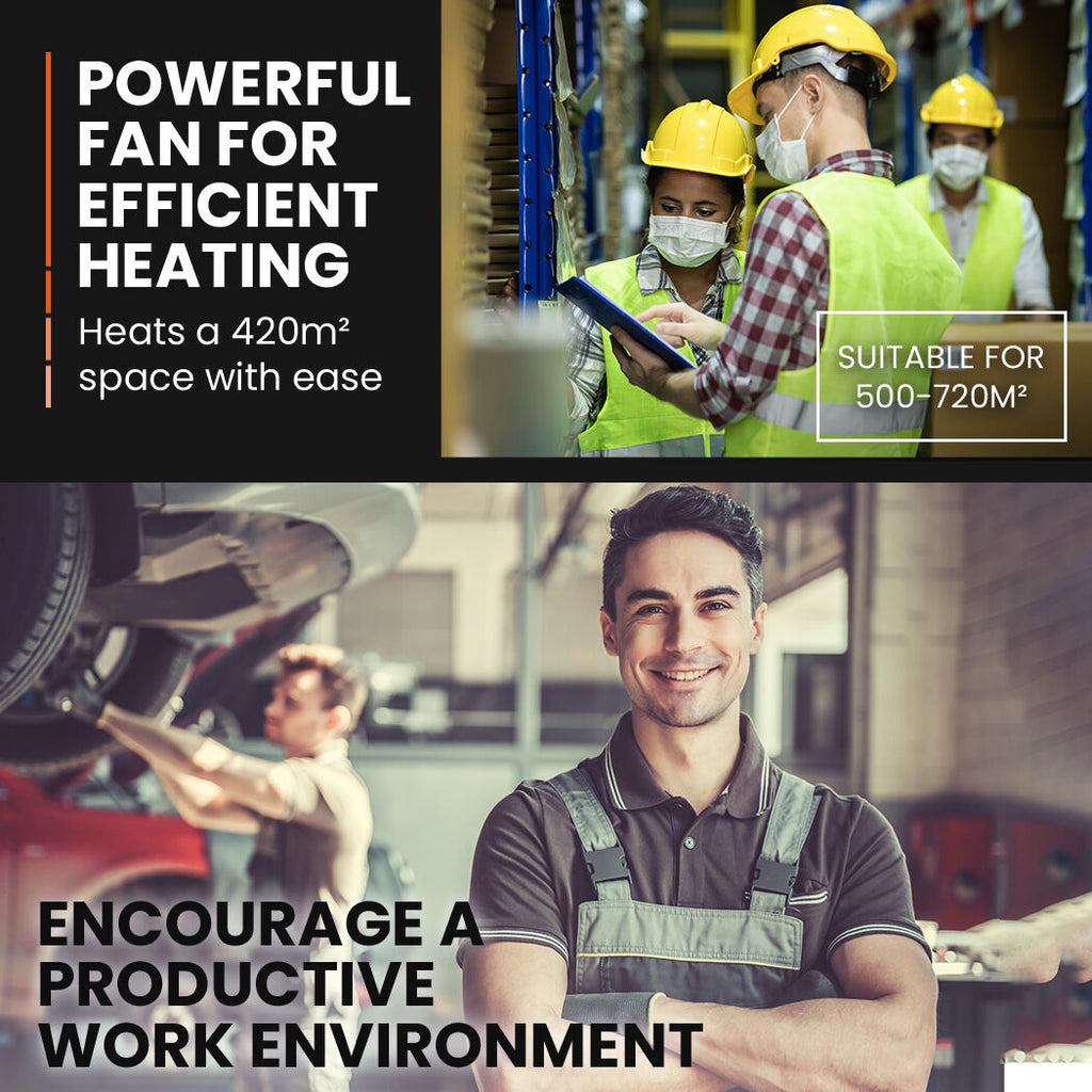 UNIMAC 50KW Portable Industrial Diesel Direct Forced Air Space Heater