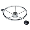 13.5" Stainless Steel Boat Steering Wheel – 5 Spoke with Spinner Knob