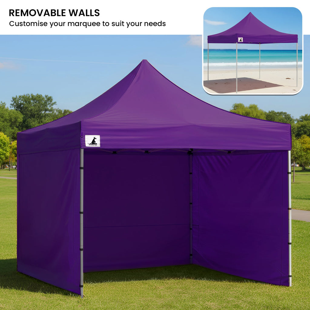 Wallaroo Gazebo Tent Marquee 3x3 PopUp Outdoor Purple