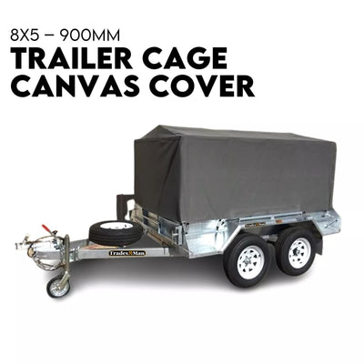 8x5 Box Trailer Cage Canvas Cover 900mm — Rip-Resistant Waterproof