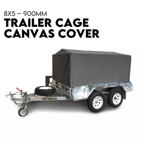 8x5 Box Trailer Cage Canvas Cover 900mm — Rip-Resistant Waterproof