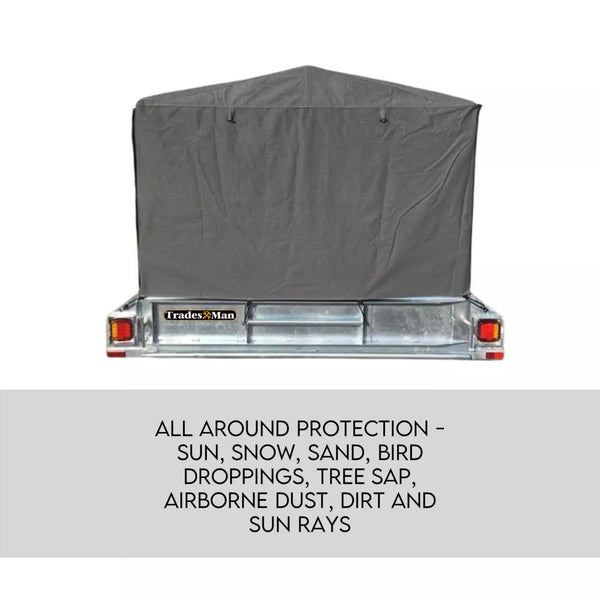 8x5 Box Trailer Cage Canvas Cover 900mm — Rip-Resistant Waterproof