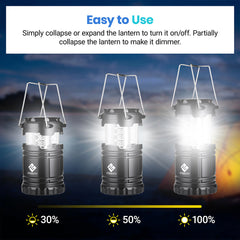 Etekcity Lantern Camping Lantern - 4 Pack - Black