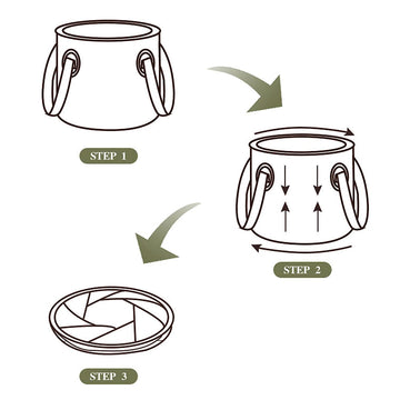13L Folding Camping Bucket – Collapsible Portable Storage
