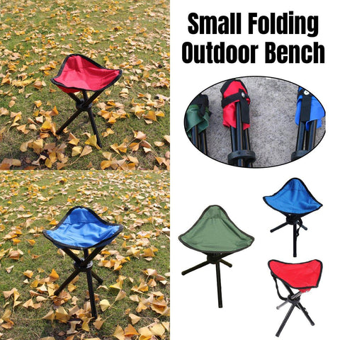 Folding Portable Beach Chair Fishing Stool Outdoor Lightweight Camping Chair - Blue