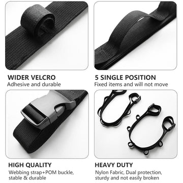 Car Ceiling Fishing Rod Holder - 5 Rod Storage System (Black)