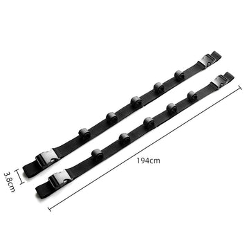 Car Ceiling Fishing Rod Holder - 5 Rod Storage System (Black)
