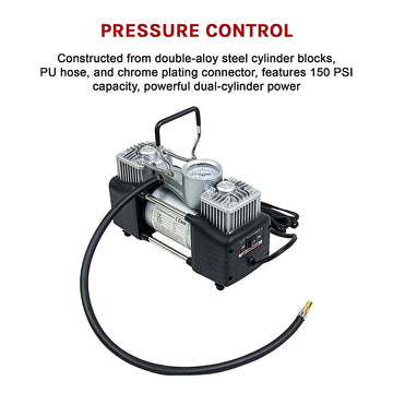 Randy & Travis 12V Portable Air Compressor 85L/min 4WD Tyre Inflator