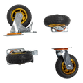 Castor Wheels 4 x 6" 150mm Swivel Silent Caster 2 Brakes 800KG