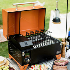 Asmoke AS350 Portable Wood Pellet Grill - Vibrant Orange