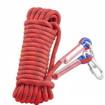 Red Polyester (for home use) Without Wire Core Heavy Duty Adjustable Clothesline Set (2 Pack) - 10m Steel Wire Core Nylo