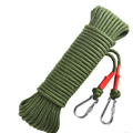 Green With Wire Core Heavy Duty Adjustable Clothesline Set (4 Pack) - 15m Steel Wire Core Nylon Rope with Hooks for Outdoor & Camping