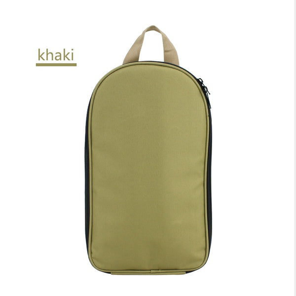 Portable Kitchen Utensil Storage Bag - Lightweight Organizer for Camping and Outdoor Cooking, Khaki