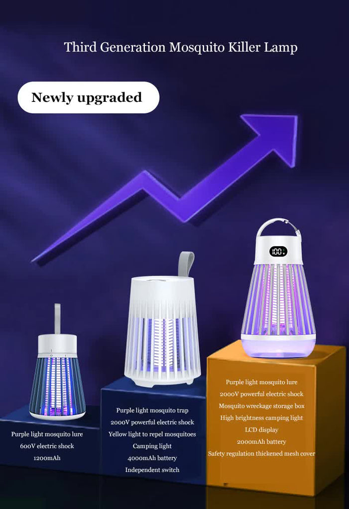 Elosung Rechargeable Camping Lantern with Insect Zapper