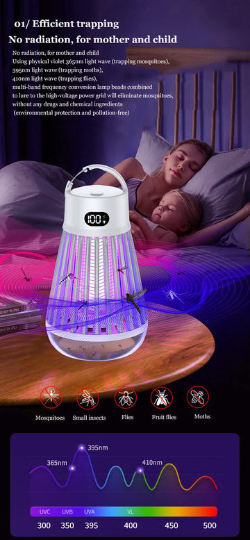 Elosung Rechargeable Camping Lantern with Insect Zapper