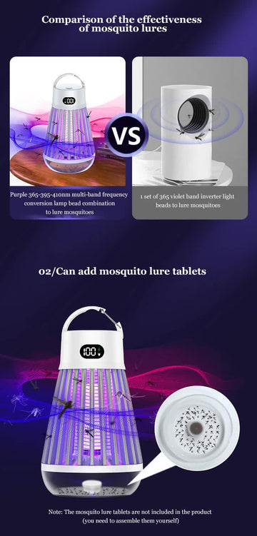 Elosung Rechargeable Camping Lantern with Insect Zapper