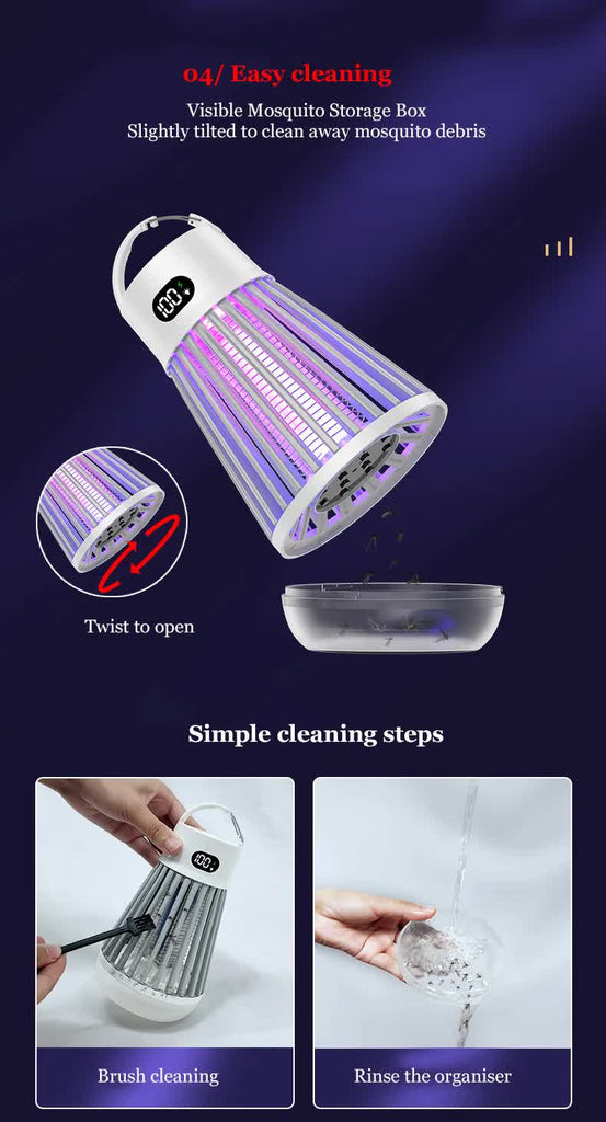 Elosung Rechargeable Camping Lantern with Insect Zapper