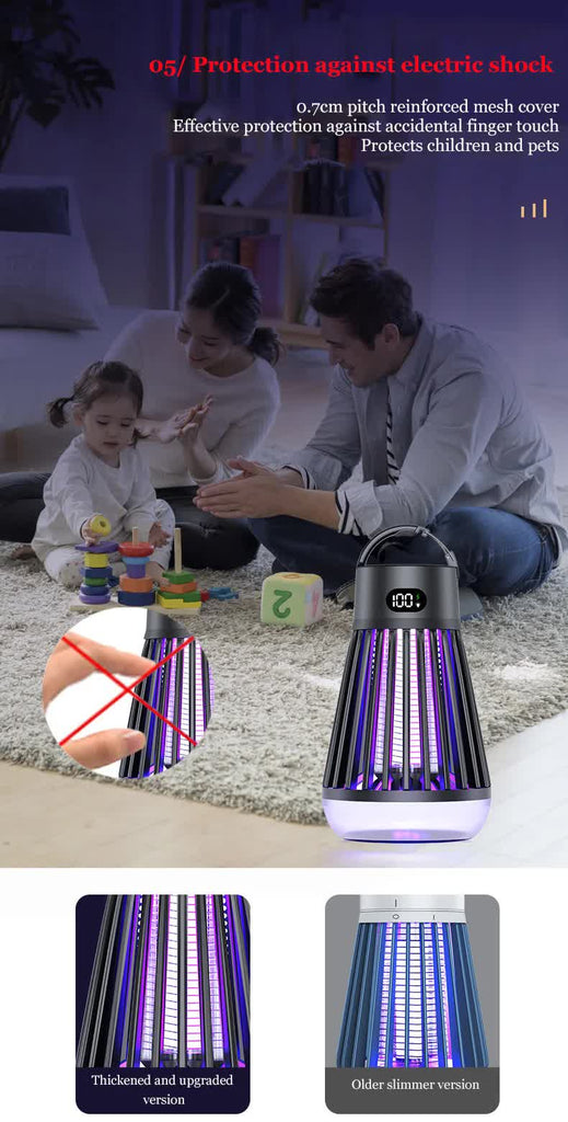 Elosung Rechargeable Camping Lantern with Insect Zapper