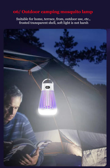Elosung Rechargeable Camping Lantern with Insect Zapper