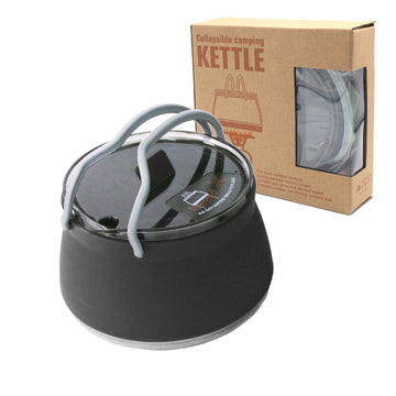 Elosung 1L Collapsible Camping Kettle - Black