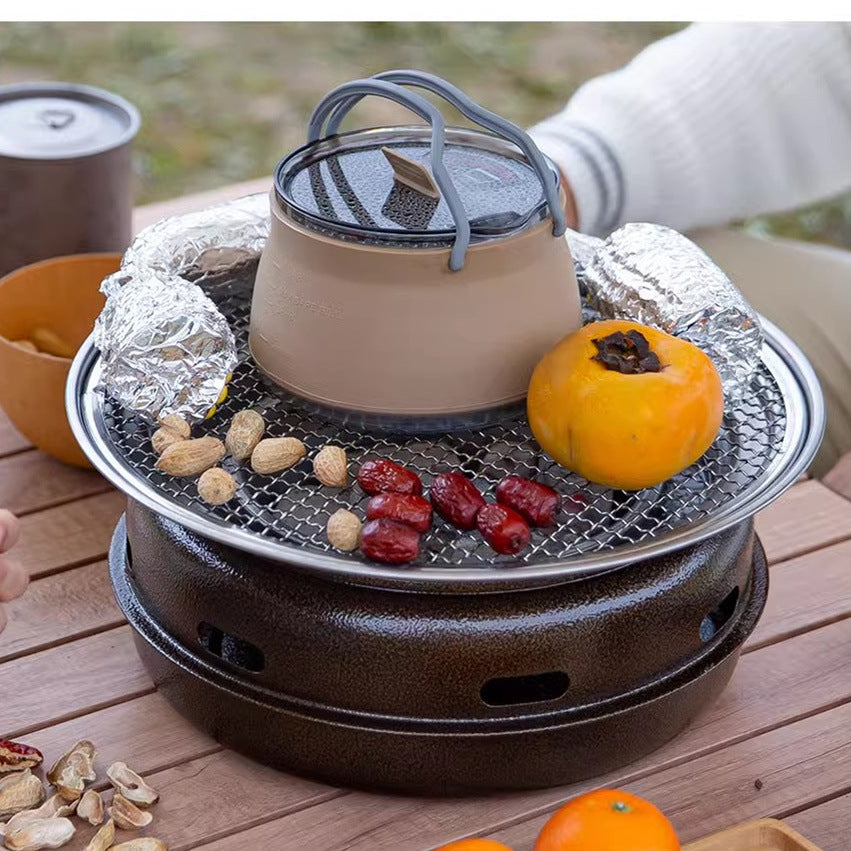 Elosung 1L Collapsible Camping Kettle - Black
