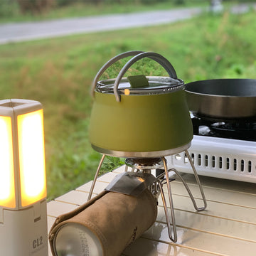Elosung 1L Collapsible Camping Kettle - Black