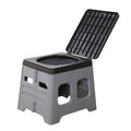 Elosung Folding Portable Camping Toilet Stool - Grey