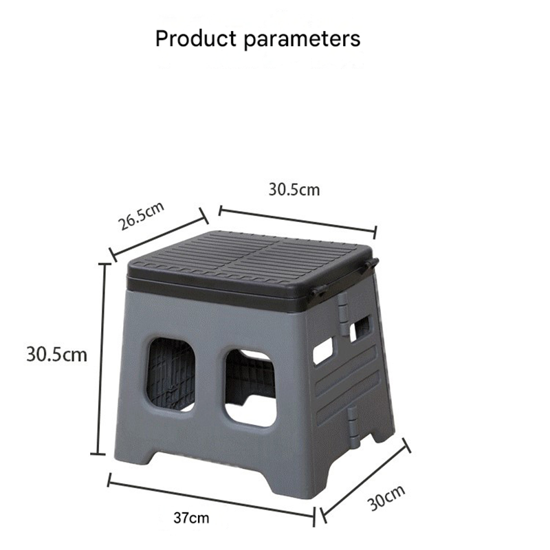 Elosung Folding Portable Camping Toilet Stool - Grey